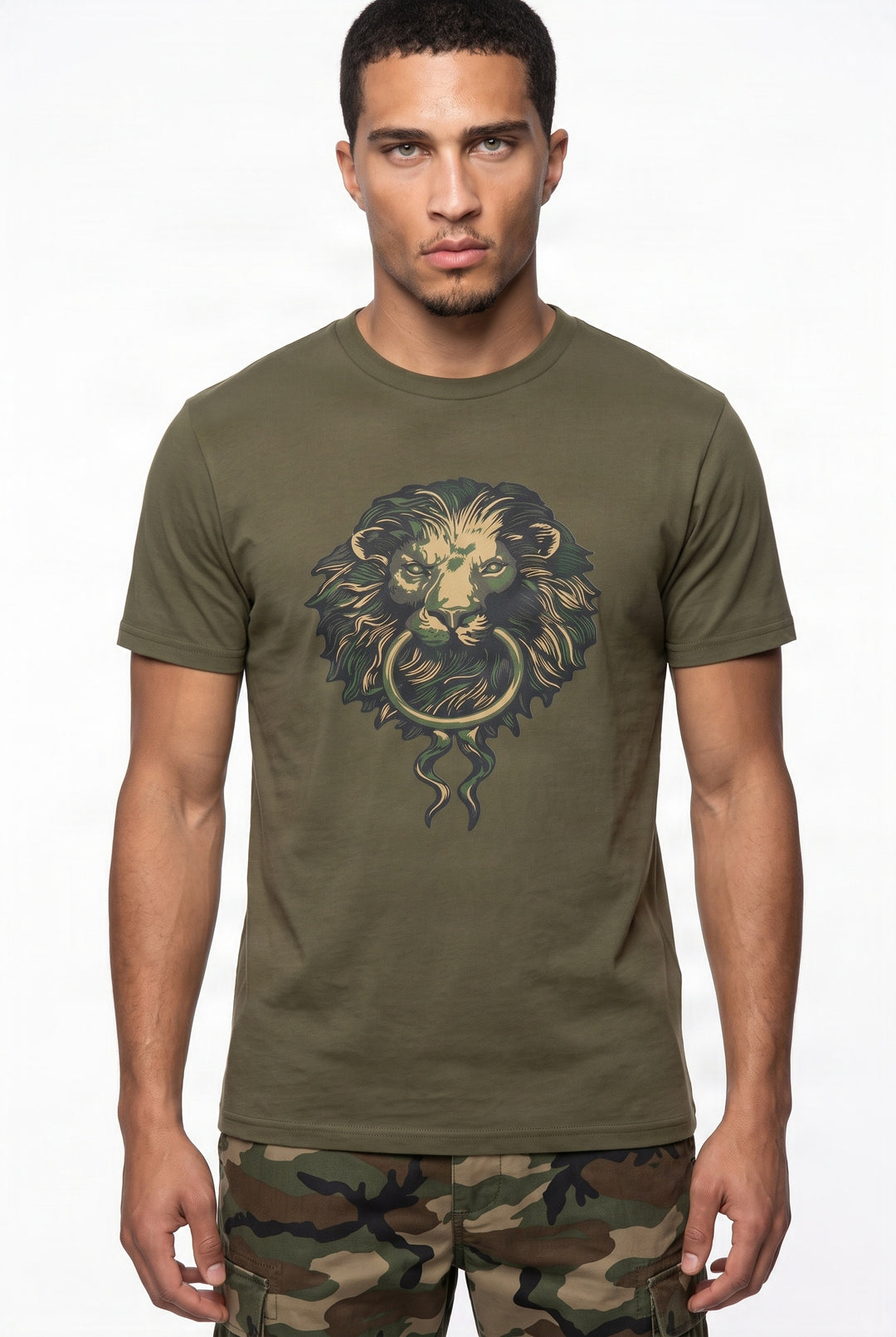 THE LANGSTON CAMO LION TEE