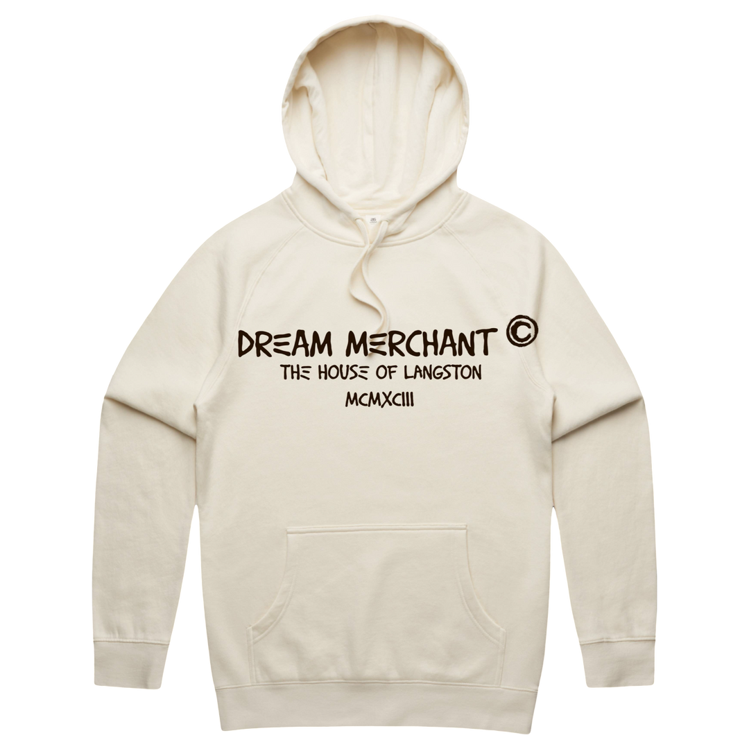 THE DREAM MERCHANT LOGO HOODIE — COFFEE & CREAM The House of Langston