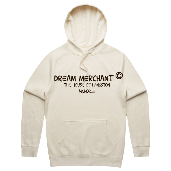 THE DREAM MERCHANT LOGO HOODIE — COFFEE & CREAM The House of Langston
