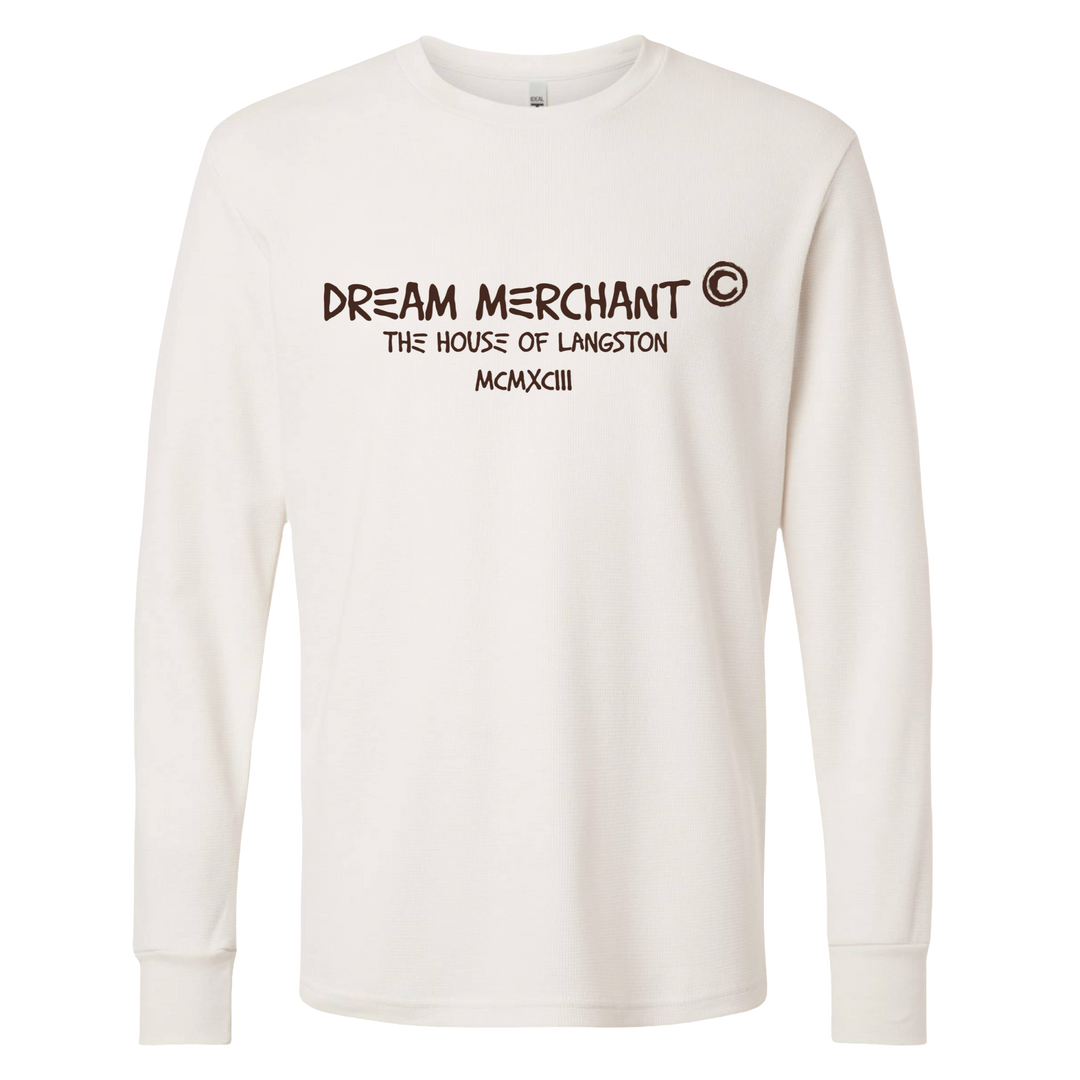 The Dream Merchant Logo Thermal Tee — Coffee & Cream The House of Langston
