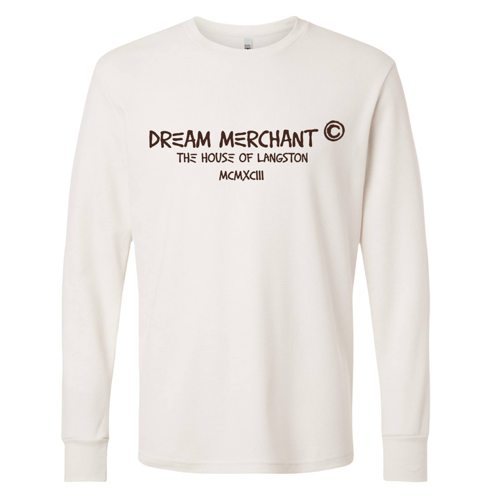 The Dream Merchant Logo Thermal Tee — Coffee & Cream The House of Langston