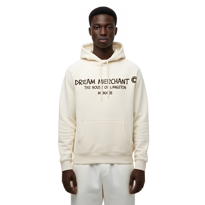 THE DREAM MERCHANT LOGO HOODIE — COFFEE & CREAM The House of Langston