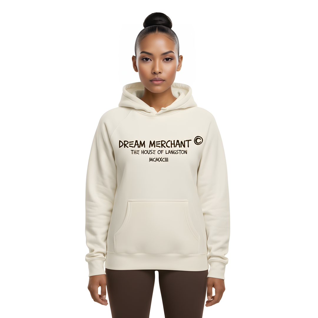 THE DREAM MERCHANT LOGO HOODIE — COFFEE & CREAM The House of Langston