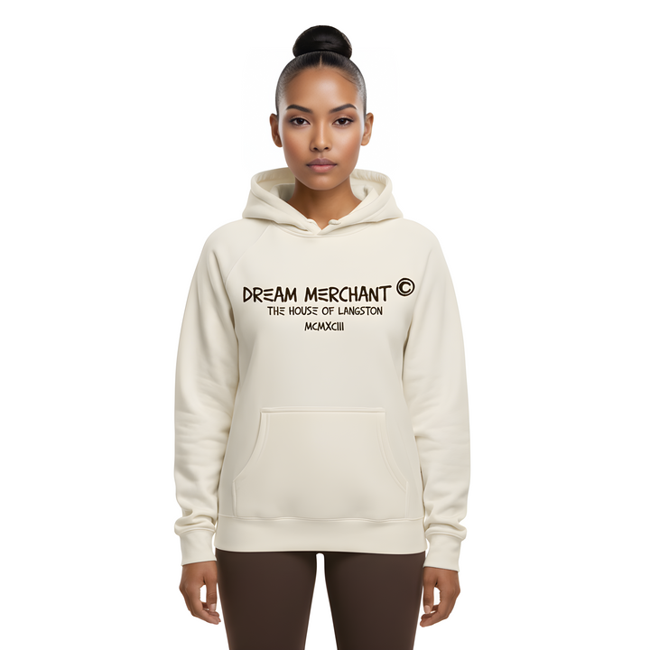 THE DREAM MERCHANT LOGO HOODIE — COFFEE & CREAM The House of Langston